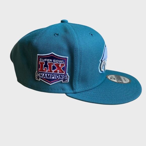 NEW Philadelphia Eagles New Era Super Bowl Champions Hat 9FIFTY Snapback Green - Picture 9 of 13